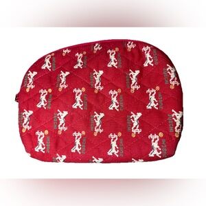 Juschi Vintage Women's Red Cosmetic Bag Travel Makeup Bag EUC